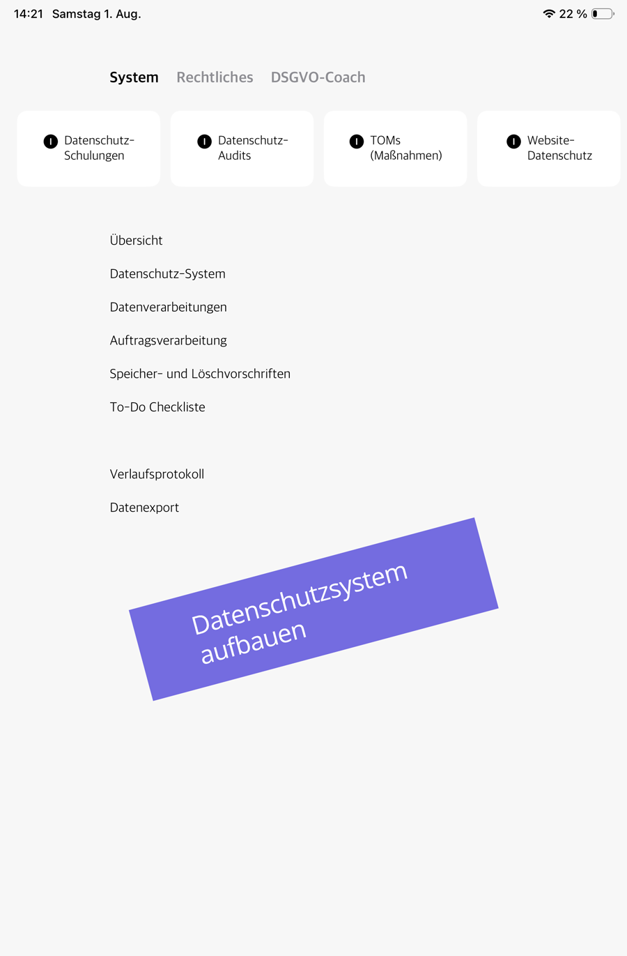 DSGVO Coach Screenshot 1