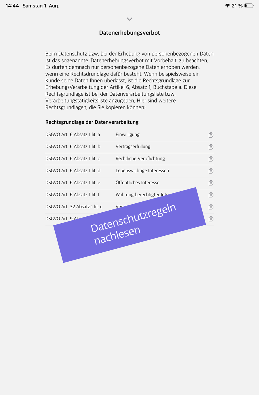 DSGVO Coach Screenshot 5